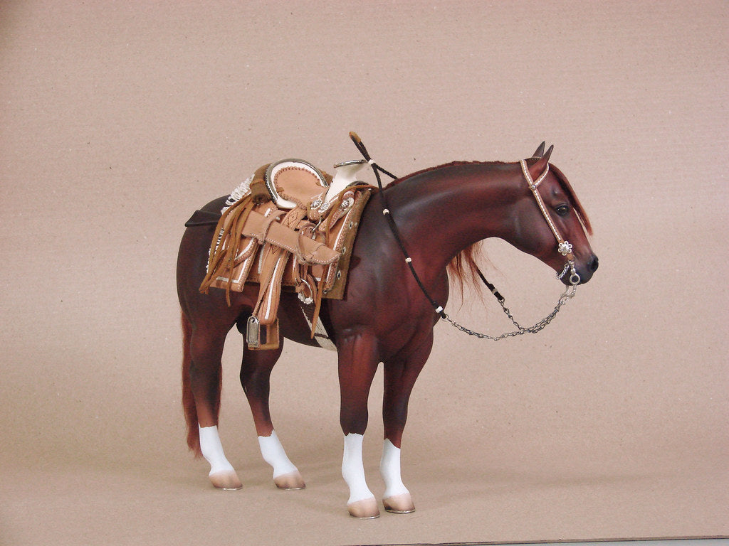 Escultura Cavalo Quarto de Milha Marrom
