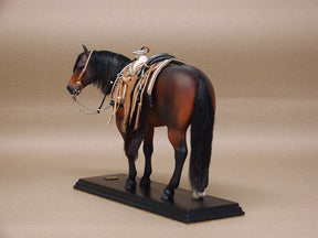 Escultura Cavalo Criollo Argentino Marrom