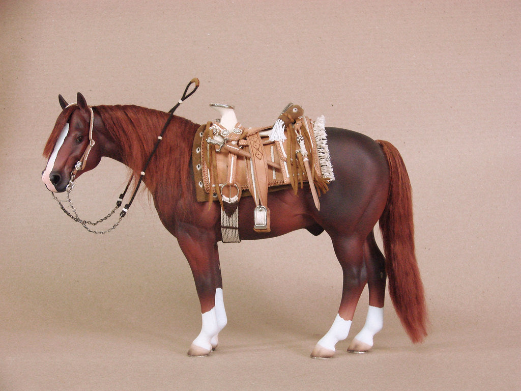 Escultura Cavalo Quarto de Milha Marrom