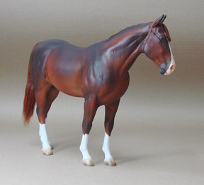 Escultura Cavalo Quarto de Milha Marrom