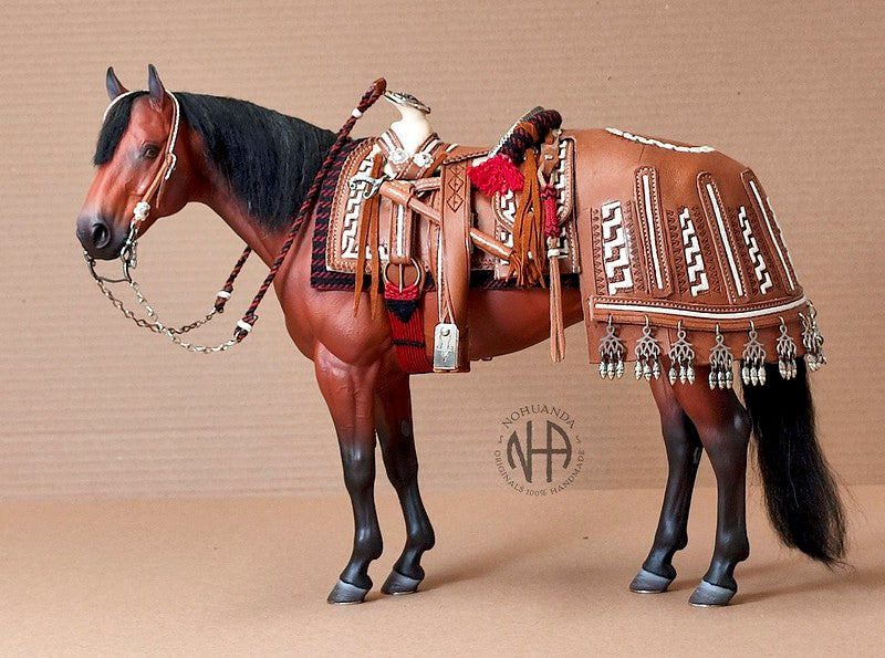 Escultura Cavalo Breyer Vermelho